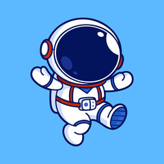 Cute Astronaut Cartoon Vector