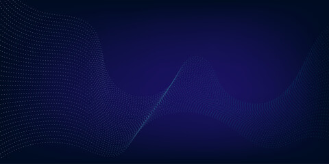Abstract flowing wave lines particles background. Design elements for technology, science, and modern concept