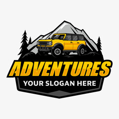 Car Adventure Logo Stock Vector