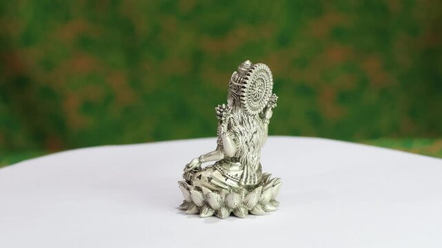 Maa Lakshmi also known as Shri or Shree is one of the principal goddesses in Hinduism. 925 Silver Indian Deity Idol High Detail Finish for Pooja and Home Decor. Hindu Religions.