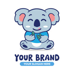 Cute Koala Logo Stock Vector