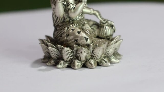 Maa Lakshmi also known as Shri or Shree is one of the principal goddesses in Hinduism. 925 Silver Indian Deity Idol High Detail Finish for Pooja and Home Decor. Hindu Religions.