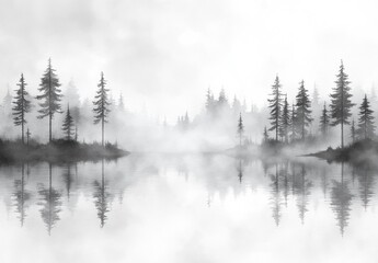 Fototapeta premium A beautiful mountain range with a lake in the foreground