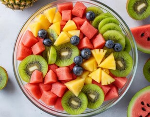 fruit salad in a bowl