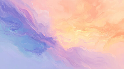 Colorful Abstract Swirls in Soft Pastels with Fluid Brush Strokes