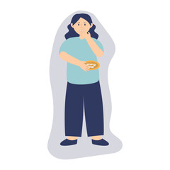 Frustrated Person Illustration in Flat Cartoon Design. Isolated Vector Character