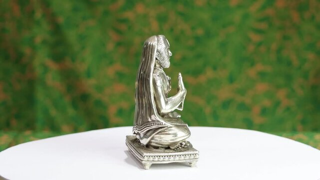 Raghavendra Tirtha, also referred as Raghavendra Swami, was a Vaishnava scholar, theologian, and saint. 925 Silver Indian Deity Idol High Detail Finish for Pooja and Home Decor. Hindu Religion saint