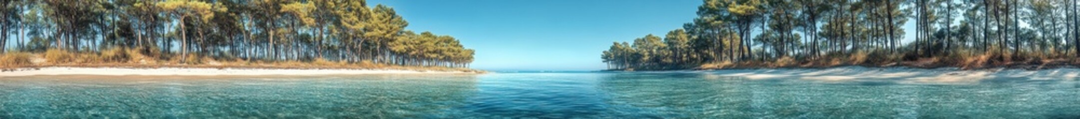 Obraz premium A blurry image of a beach with a body of water in the background