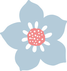 Cute flower doodle vector for decoration