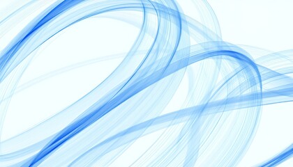 Obraz premium Abstract Blue Swirling Lines on White Background