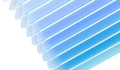 Dazzling 3d render of abstract iridescent glass background made with 3d software