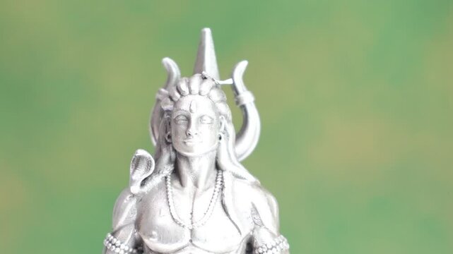 Lord Shiva also Mahadev 925 Silver Indian Deity Idol High Detail Finish for Pooja. Hindu Religions. This idol captures the essence of the Destroyer, Preserver, and Creator. Adiyogi.  