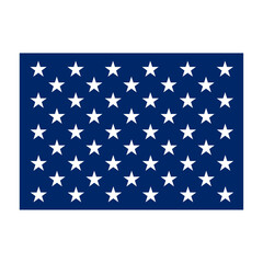Vector stars of USA flag. White vector American flag stars on blue background. 50 stars USA flag vector. Symbol 50 states of the United States of America