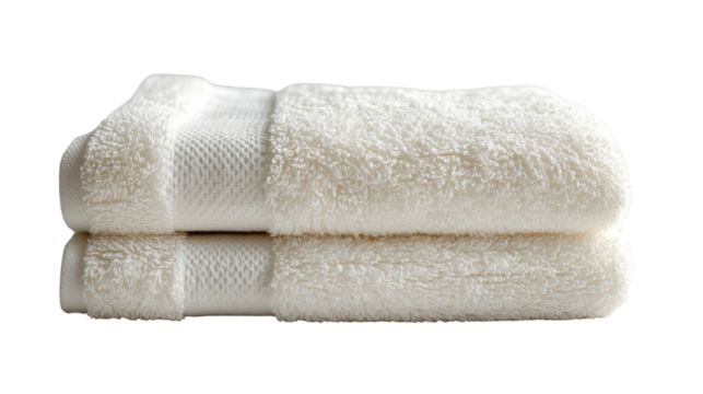 towel and soap on white background
