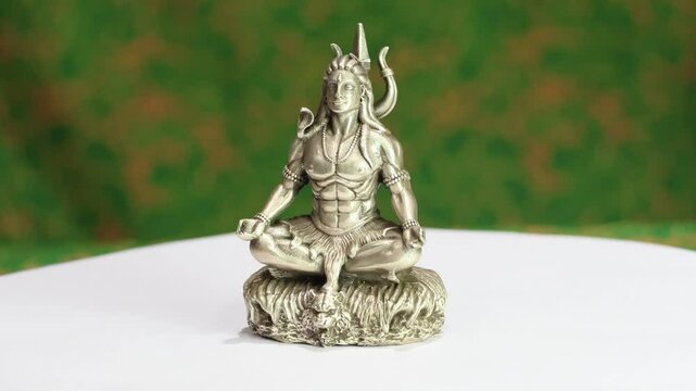 Lord Shiva also Mahadev 925 Silver Indian Deity Idol High Detail Finish for Pooja. Hindu Religions. This idol captures the essence of the Destroyer, Preserver, and Creator. Adiyogi.  