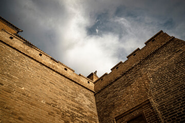 Architecture of Shanxi merchants in Ming and Qing dynasties in Baozili Scenic Area, Zhangjiakou...