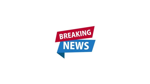 Breaking News on World Map Background. News background, infographic with news theme. Motion graphics.
