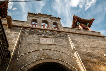 Architecture of Shanxi merchants in Ming and Qing dynasties in Baozili Scenic Area, Zhangjiakou...