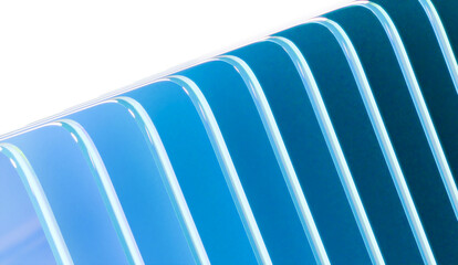 clear 3d render of abstract iridescent glass background made with 3d software