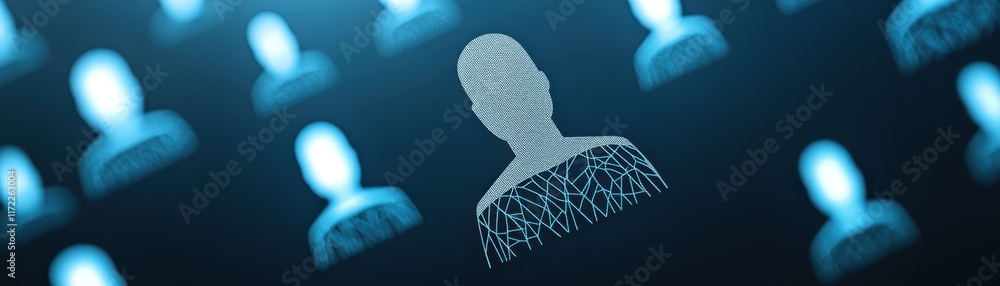Poster biometric fingerprint scan, enhanced security and identity verification through advanced technology