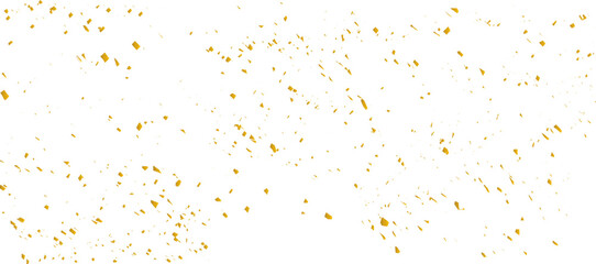 Falling shiny gold confetti Luxury gold confetti and carnival ribbons. Luxury greeting rich invitation card, Birthday, Holiday, Bright festive tinsel. Glamour falling glitter. Vector illustration