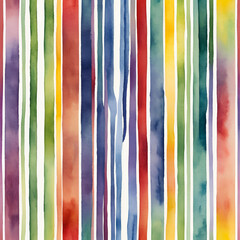 A colorful watercolor pattern with vertical stripes in vibrant hues, perfect for backgrounds, textiles, and creative design projects.