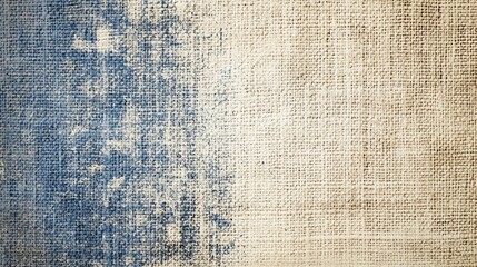 Fototapeta premium Close-up of linen fabric with detailed weave pattern, suitable for natural product backgrounds or textile-themed designs, book illustration style