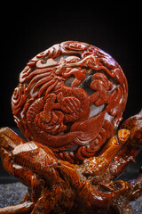 Jade and agate crafts beautifully carved using traditional techniques