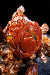 Jade and agate crafts beautifully carved using traditional techniques
