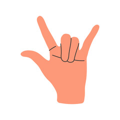 Simple positions hand gestures vector illustration, hand gesture vector, concept of communication, expressions and non verbal vector illustration in hand drawn style