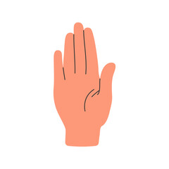 Simple positions hand gestures vector illustration, hand gesture vector, concept of communication, expressions and non verbal vector illustration in hand drawn style