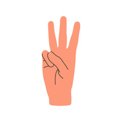 Fototapeta premium Simple positions hand gestures vector illustration, hand gesture vector, concept of communication, expressions and non verbal vector illustration in hand drawn style