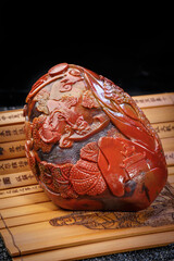 Jade and agate crafts beautifully carved using traditional techniques