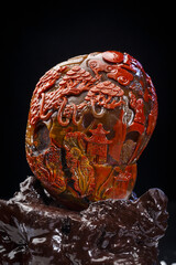 Jade and agate crafts beautifully carved using traditional techniques