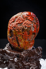 Jade and agate crafts beautifully carved using traditional techniques