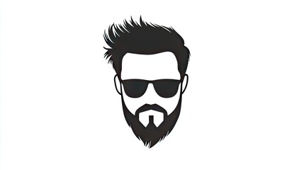 A stylized graphic of a man with a beard and sunglasses, representing a modern lifestyle.