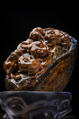 Jade and agate crafts beautifully carved using traditional techniques