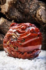 Jade and agate crafts beautifully carved using traditional techniques