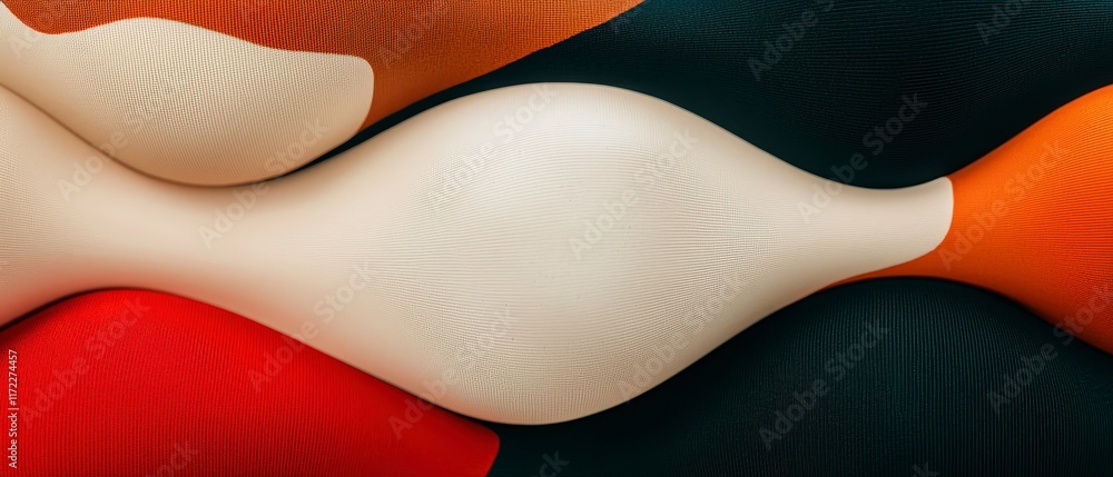 Poster abstract colorful fabric texture background wavy smooth organic curves and patterns