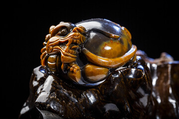 Jade and agate crafts beautifully carved using traditional techniques