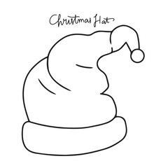 handrawn popular christmas hat element stock
