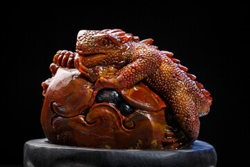 Jade and agate crafts beautifully carved using traditional techniques