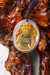 Jade and agate crafts beautifully carved using traditional techniques