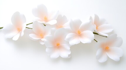 Fototapeta premium Elegant White and Pink Flower Arrangement on Clean Background