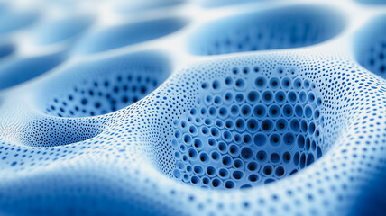 Abstract Blue Cellular Structure 