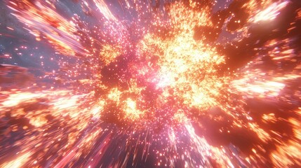 Fototapeta premium Cosmic Explosion Abstract Art
