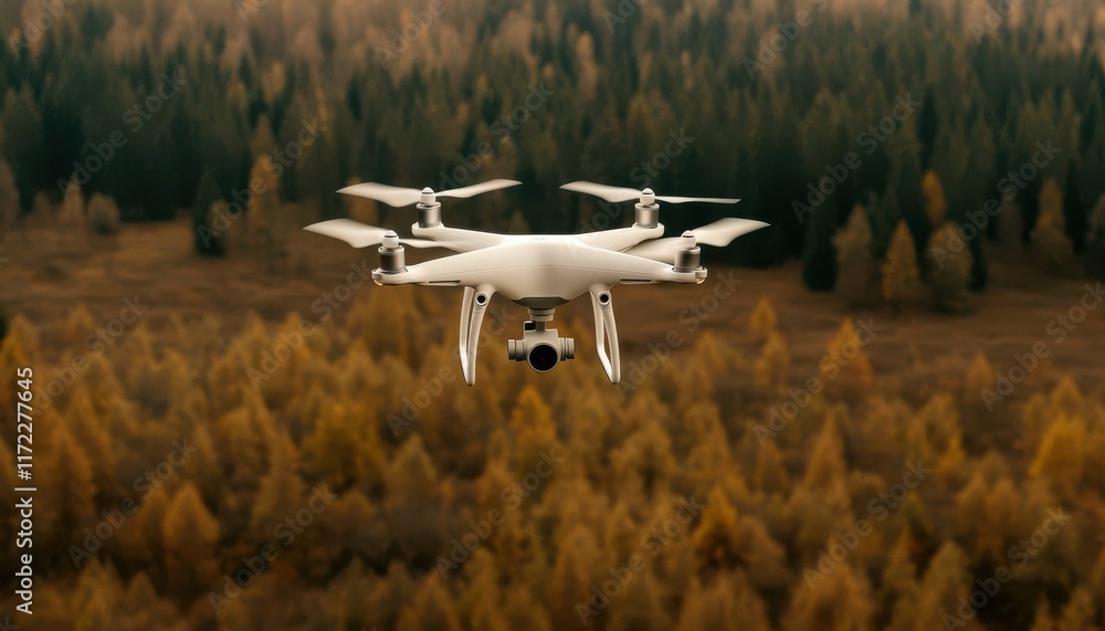 Aufkleber ai-powered security. drone-assisted detection ai-powered drones scanning large areas for anomalies, 