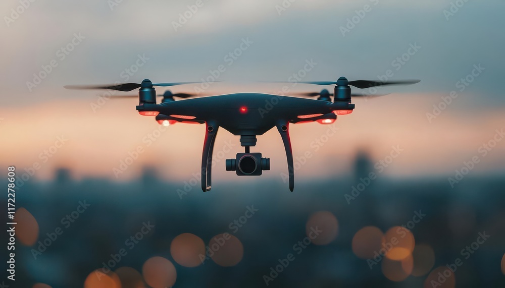 Aufkleber drone swarm surveillance coordinated ai-powered drones covering large areas and sharing data for enh