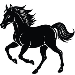 horse isolated on white