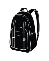 Fototapeta premium school bag isolated on white background